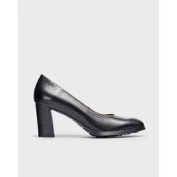 Zapatos de salón de mujer de piel con escote redondo