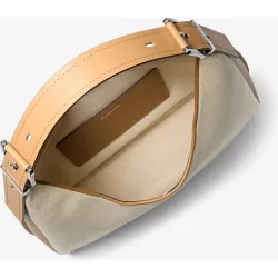 Bolso de hombro nolita grande de lona bicolor
