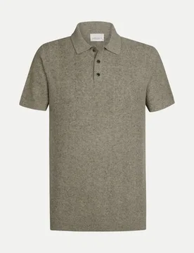 Poloshirt aus Baumwoll-Leinen-Mix Beige L - Profuomo - FashionsVida