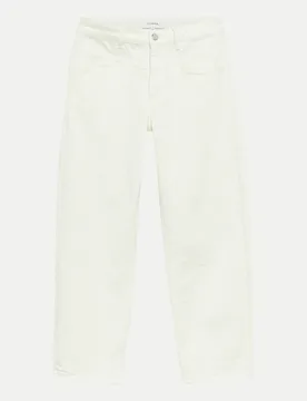 Comma Barrel-Leg-Denim Weiß 44 - Comma - FashionsVida