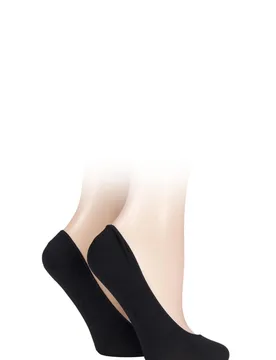 Pair Black Ballerina Footsies with Gripper Ladies One Size - - Black - Size: One Size - Charnos - FashionsVida