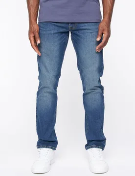 Mens Cadman Straight-Fit Jeans In Blue Cotton - Size 36w/34l - Crosshatch - FashionsVida