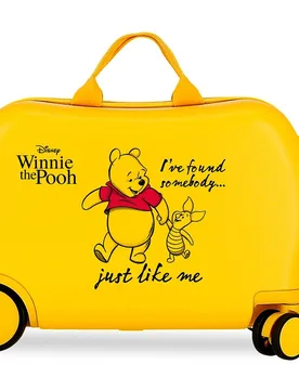 Maleta infantil 2 ruedas multidireccionales Whinnieh the Pooh rígida con capacidad de 24L - Disney - FashionsVida