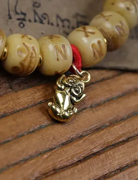Yak bone bracelet with carved "A-Dai" charm, single-loop, unisex, Tibetan-style vintage cultural accessory - Aliexpress - FashionsVida