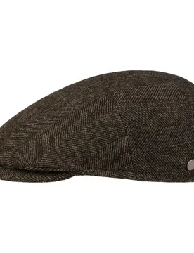 Cahill Wool Flat Cap by - dark brown - Herren - Size: L (58-59 cm) - Lierys - FashionsVida