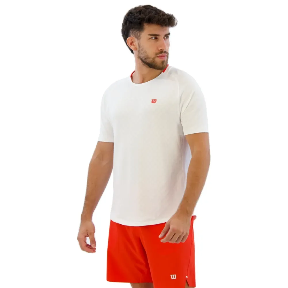 Serve Out Short Sleeve T-shirt Bright White M - Wilson - FashionsVida