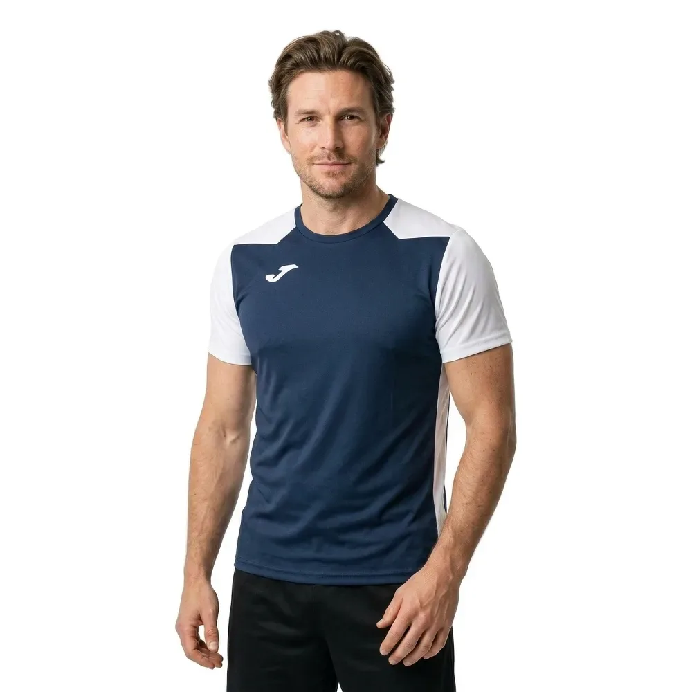 Record Ii Short Sleeve T-shirt Navy / White M Men - Joma - FashionsVida