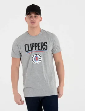 Maglietta A Maniche Corte Nba Regular La Clippers Grey Med XL - New era - FashionsVida
