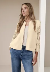 Langarm Jacke im Silk-Look female Beige