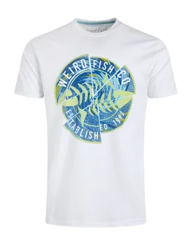 Weird Fish Vortex Front Print Graphic T-Shirt Size 4XL - men men all-mens men tshirts men tshirts graphic offers all-offers offers mens-offers sale al - White - FashionsVida