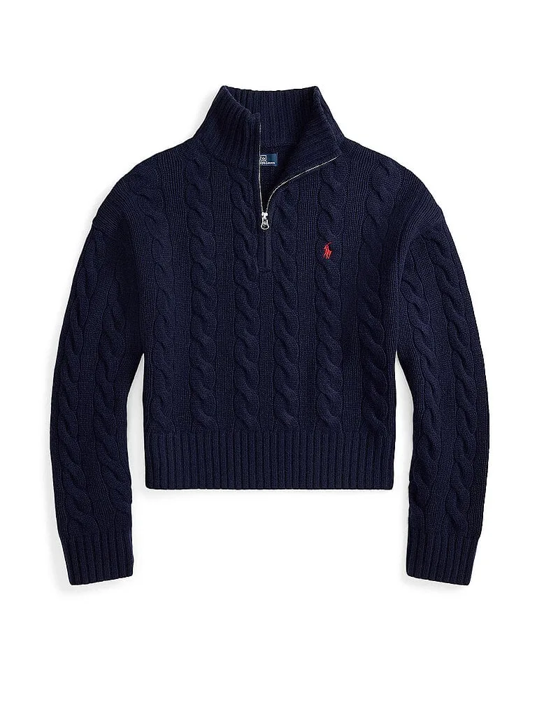POLO Troyer Pullover dunkelblau XL damen - Ralph Lauren - FashionsVida