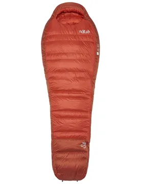 Sac de couchage 3 saisons - Alpine -12C / 10F Dark Horizon/Tuscan Red - Taille Gauche - Rouge - Rab - FashionsVida