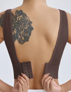Sujetador deportivo para mujer de alto impacto sin almohadillas extraíbles, con almohadillas cosidas, no extraíbles, para yoga, gimnasio, entrenamie - Shein - FashionsVida
