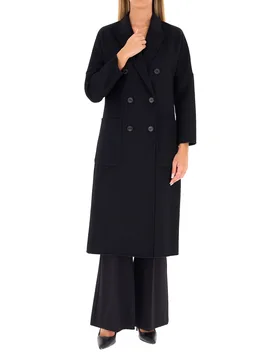 VICOLO Cappotto misto lana NERO M - VICOLO - FashionsVida