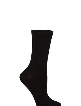 Women's 1 Pair Plain Bamboo Socks Black 4-8 - Black - Size: Small - SOCKSHOP of London - FashionsVida