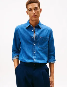 Camisa de caballero vaquera lisa - Tommy Hilfiger - FashionsVida