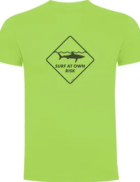 T-shirt à Manches Courtes Surf At Own Risk Light Green S - Kruskis - FashionsVida