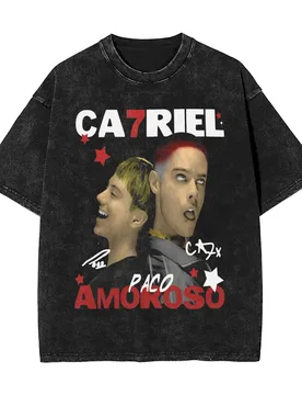 CA7RIEL & Paco Amoroso Papota Tour T Shirt for Men Pure Cotton Cool T-Shirts O Neck Tees Short Sleeve Clothing Plus Size - Aliexpress - FashionsVida
