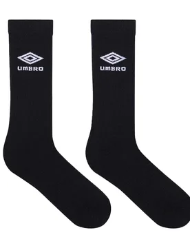 Unisex Mens Staple 1/2 Cushioned Terrycloth Sports Socks (Pack Of 3) (Black/white) - Size Uk 9-12 - Umbro - FashionsVida