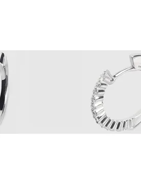 Pendientes de aro Black & White de oro y diamantes - El Corte Inglés - FashionsVida