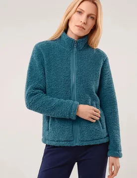 Jacke aus Teddyfleece, #normale Größen, Farbe Grün, 42, kuschelig weich pflegeleicht Damen - Walbusch - FashionsVida