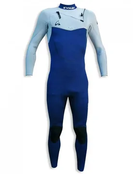 Combinaison En Néoprène à Manches Longues Avec Fermeture éclair Sur La Poitrine Surf Ultra Stretch 2 Mm Blue / Blue L - Kynay - FashionsVida