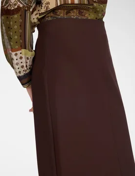 Falda tubo en punto milano cortes verticales y cremallera posterior elástico interno en cintura - Elena Miró - FashionsVida
