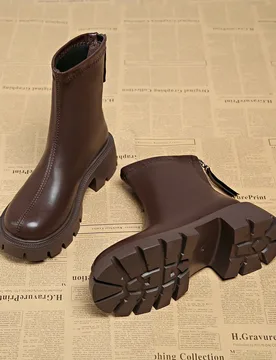 Botas para mujer elásticas 2026 otoño/invierno nuevas con suela gruesa aumento de altura estilo británico Chelsea tobilleras ajustadas CN38 - Shein - FashionsVida