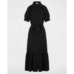 Vestido midi con cierre de botones