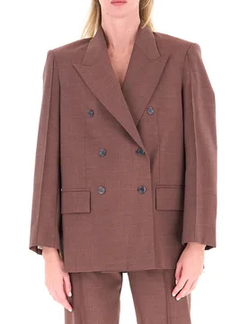 Blazer in lana MARRONE 40 - Erika Cavallini - FashionsVida
