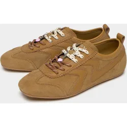 Zapatillas de mujer de piel con doble cordón