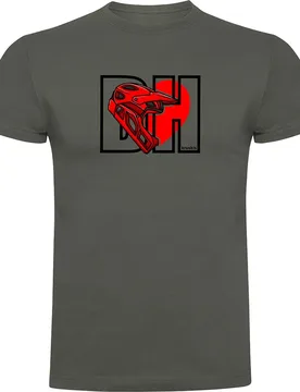 Maglietta A Maniche Corte I Love Downhill Dark Army Green - Kruskis - FashionsVida