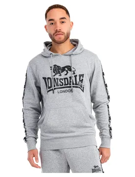 Sweat à Capuche Scousburgh Marl Grey / Black / White L - Lonsdale - FashionsVida