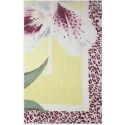 Fular detalle maxiflores y animal print