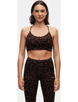 Top de mujer Sleek Strappy Sports Bra Printed - CASALL - FashionsVida