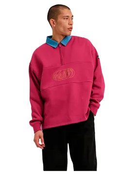 Sweat à Demi-zip Change Crew Burgundy M Homme - Santa Cruz - FashionsVida
