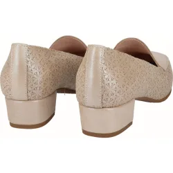 Zapatos de salón de mujer de piel flores