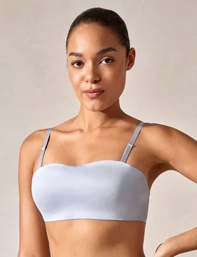Pieza Sujetador sin costuras y sin almohadillas con poco relleno para mujeres con pechos pequeños, que levanta y realza, sin tirantes y sin espalda, - Shein - FashionsVida