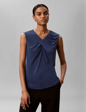 Top de mujer crepe drapeado - Calvin Klein - FashionsVida