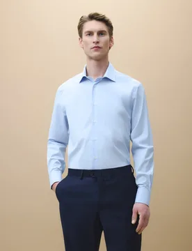 Camisa vestir manga larga cuello italiano de hombre - Emidio Tucci - FashionsVida