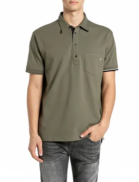 Polo à Manches Courtes M13l6.000.00kznw Ivy Green L - Replay - FashionsVida