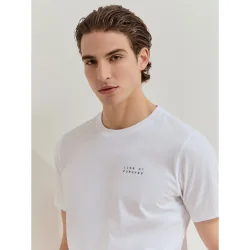 T-shirt de algodón de hombre de manga corta