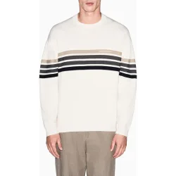 Jersey de hombre con estampado frontal y cuello redondo
