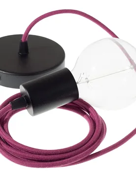 Cables Suspension Luminaire Rc32 50 Cm Burgundy / Black One Size - Creative - FashionsVida
