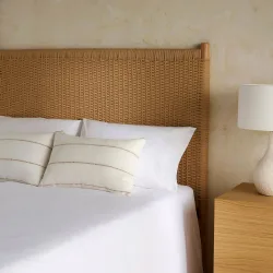 Cabecero doble de madera de roble Lumpur