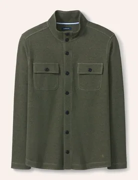 Sweatjacke, noch offen: Größenlauf, Farbe Grün, 52, weicher Baumwollmix elastischer Jersey Herren - Walbusch - FashionsVida