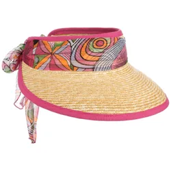 Summer Mood Straw Visor by - fuchsia - Damen - Size: One Size