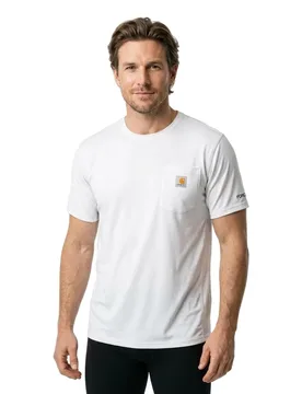 T-shirt à Manches Courtes Force™ Relaxed White 2XL - Carhartt - FashionsVida