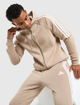 Mens Tiro 3-Stripes Hoodie - Beige, beige beige Uomo taglia XL - Adidas - FashionsVida