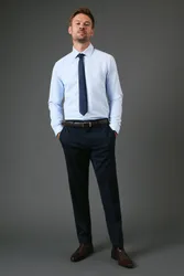 Men's Navy Slim Fit Essential Suit Trousers Size: 30S - Navy - Size: 30S